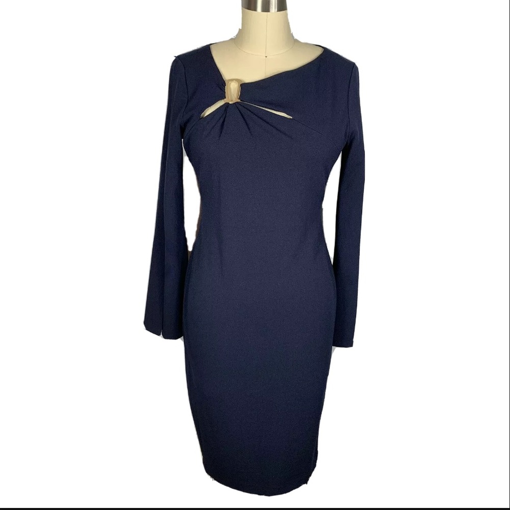 NWT Calvin Klein Split Bell Sleeve Dress - Picture 1 of 10